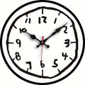 Creative Hand Drawing Wooden Silent Wall Clock