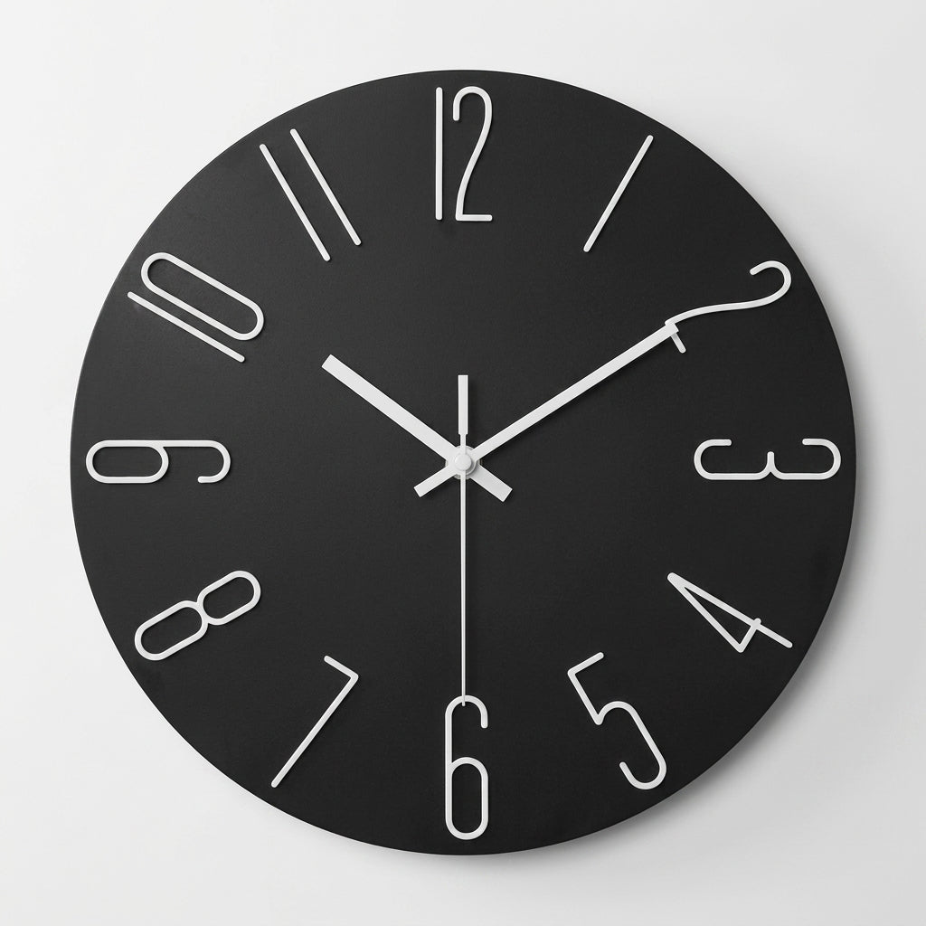 Modern Style Wall Clock Round Silent