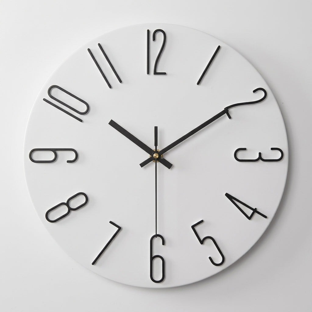Modern Style Wall Clock Round Silent