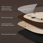 French Retro Cream Wooden Wall Clock – Silent Quartz Square Decor