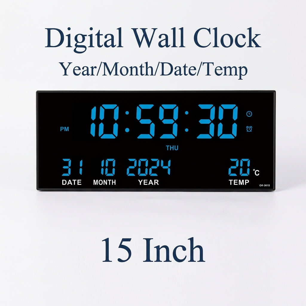 Large LED Digital Wall Clock