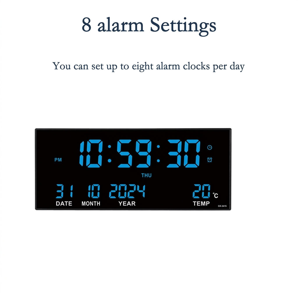 Large LED Digital Wall Clock