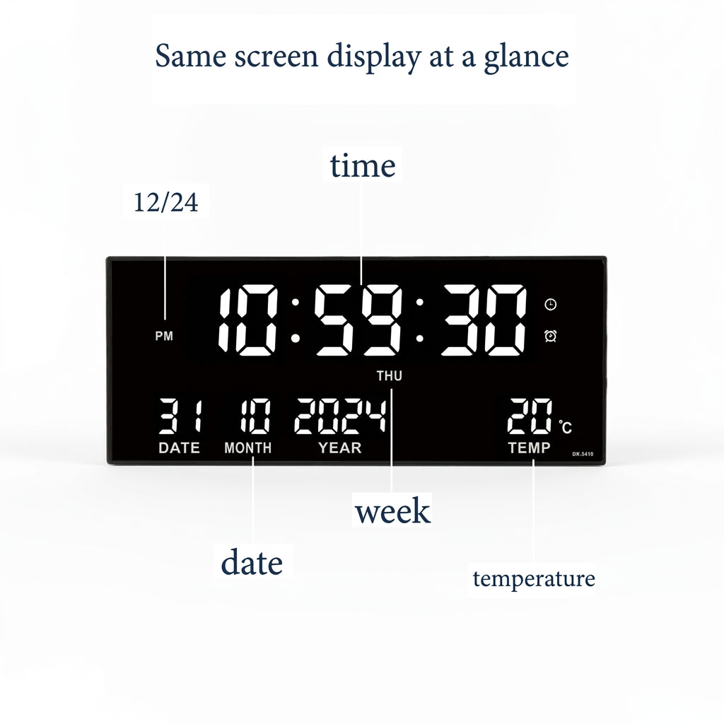 Large LED Digital Wall Clock