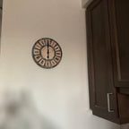 Vintage Wooden Wall Clock, Silent Quartz