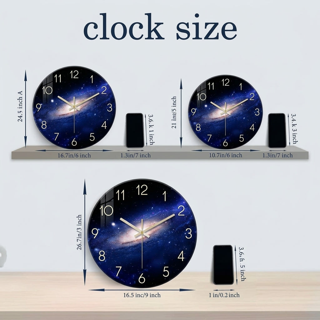 Starry Sky Wall Clock – Modern Wall Clock, Silent Quartz