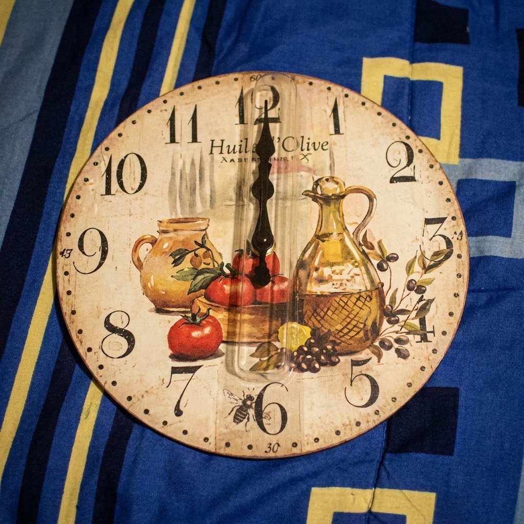Vintage Provence Wooden Wall Clock